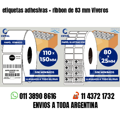 etiquetas adhesivas   ribbon de 83 mm Viveros