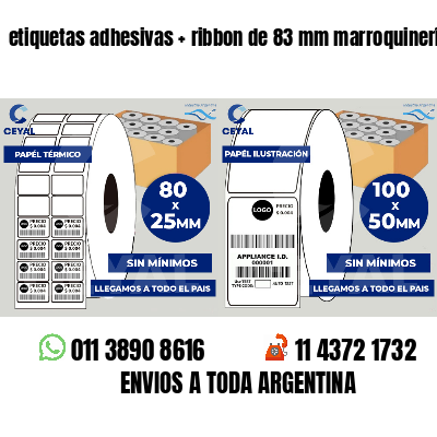 etiquetas adhesivas ribbon de 83 mm marroquinería