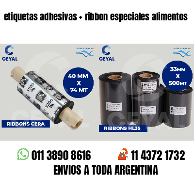 etiquetas adhesivas ribbon especiales alimentos