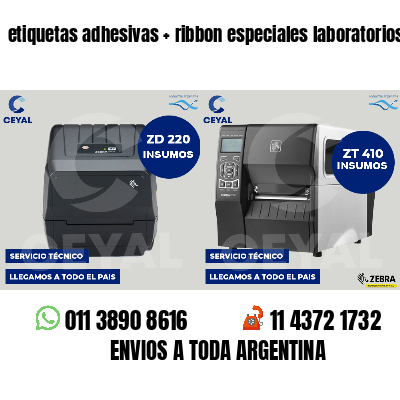 etiquetas adhesivas ribbon especiales laboratorios