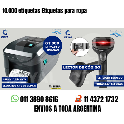 10.000 etiquetas Etiquetas para ropa