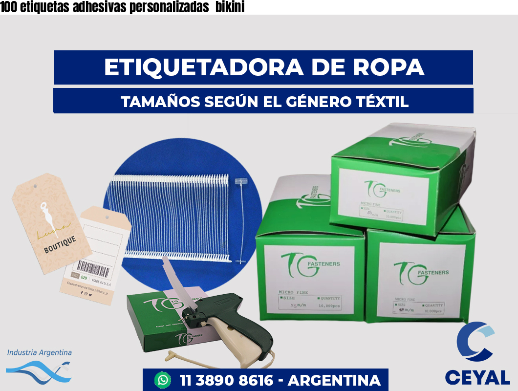 100 etiquetas adhesivas personalizadas  bikini