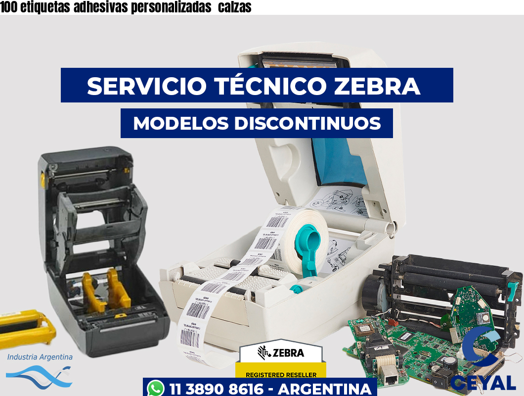 100 etiquetas adhesivas personalizadas  calzas