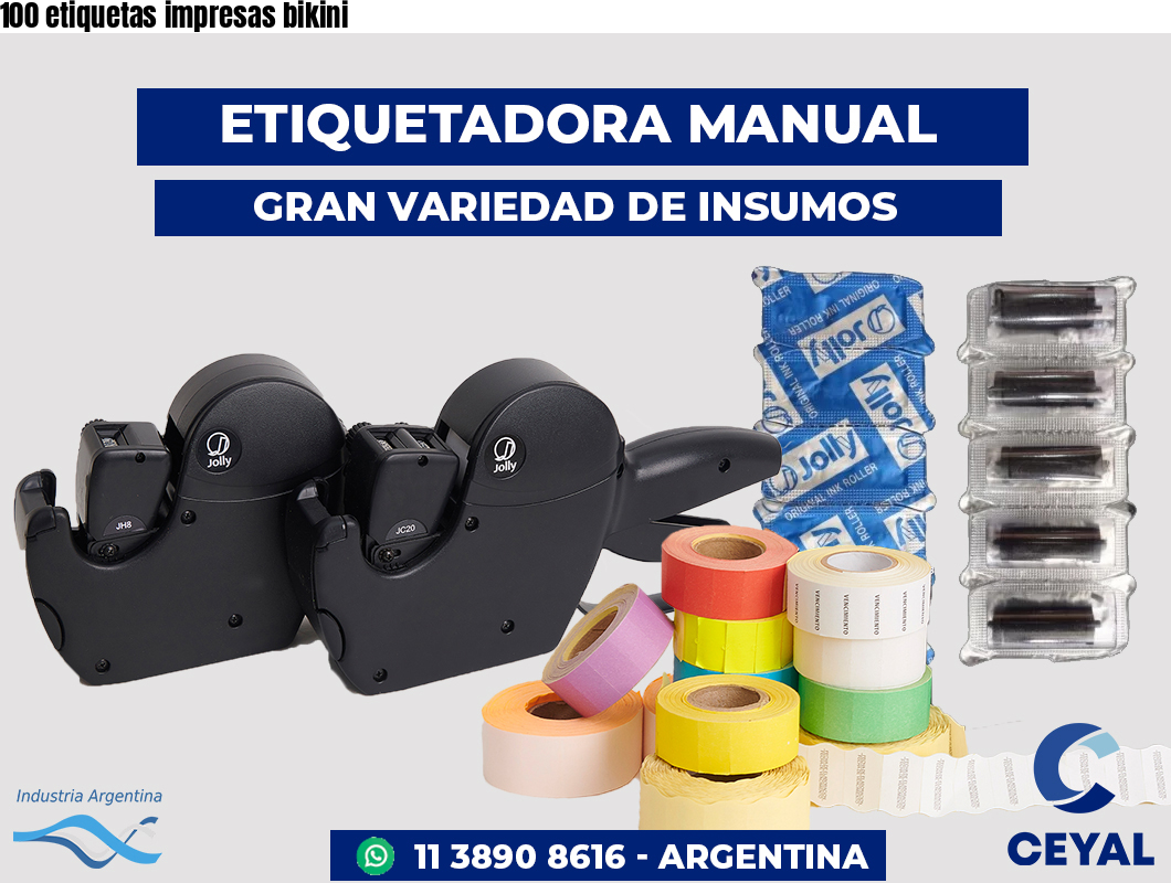 100 etiquetas impresas bikini
