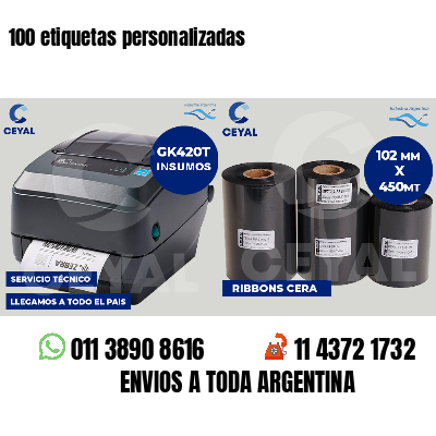 100 etiquetas personalizadas