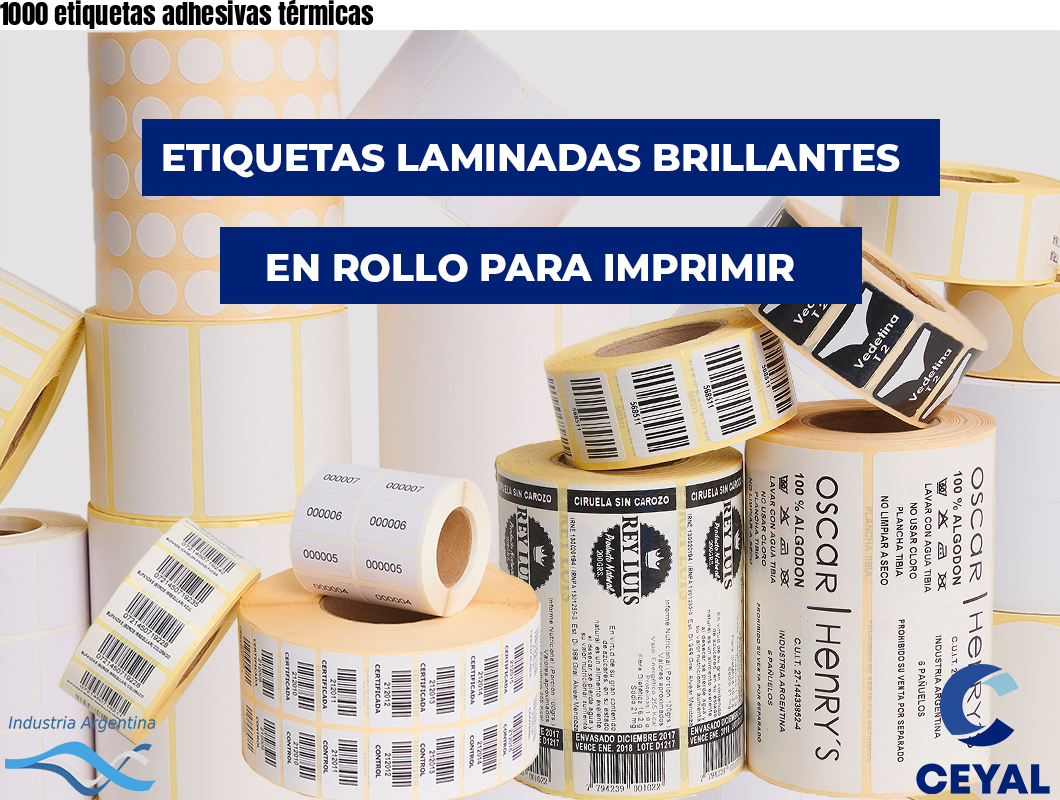 1000 etiquetas adhesivas térmicas