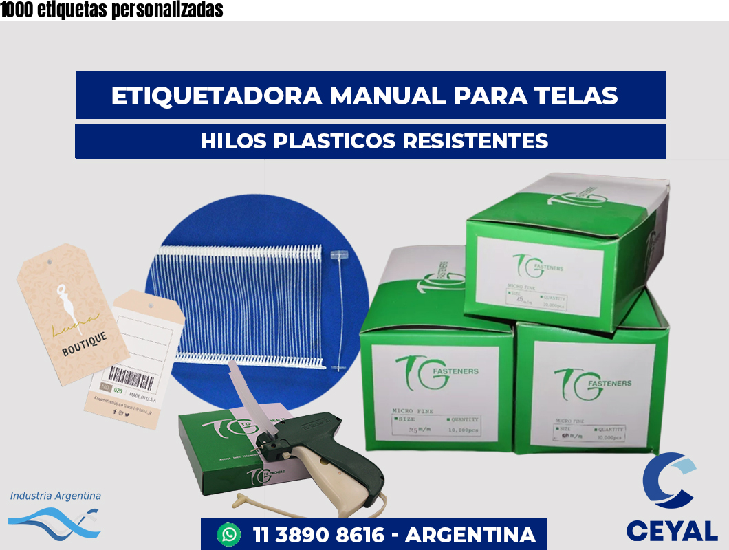 1000 etiquetas personalizadas