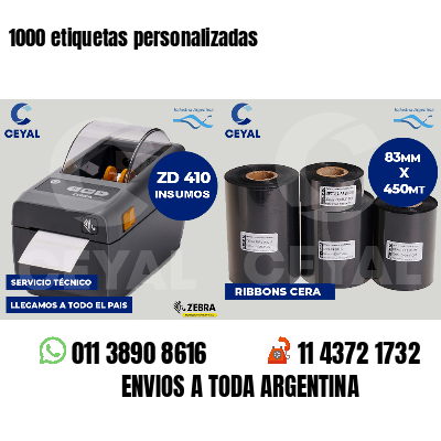 1000 etiquetas personalizadas