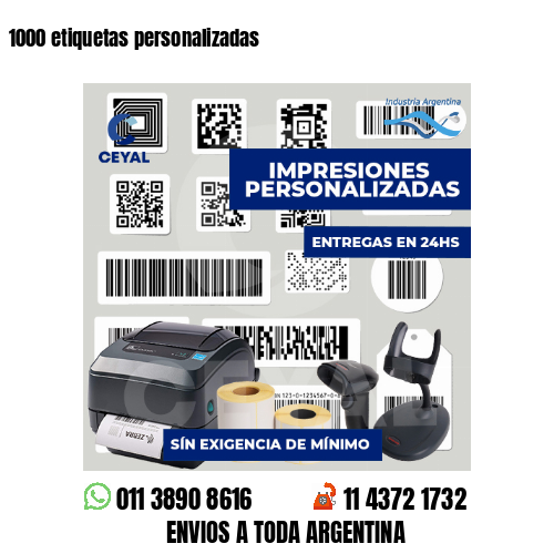 1000 etiquetas personalizadas