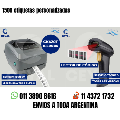 1500 etiquetas personalizadas