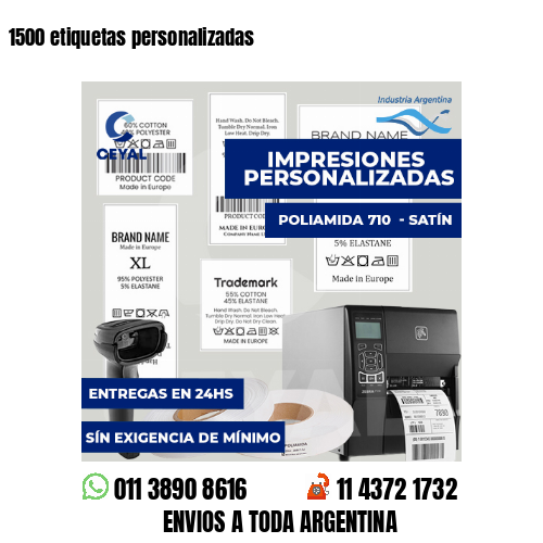 1500 etiquetas personalizadas
