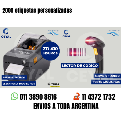 2000 etiquetas personalizadas