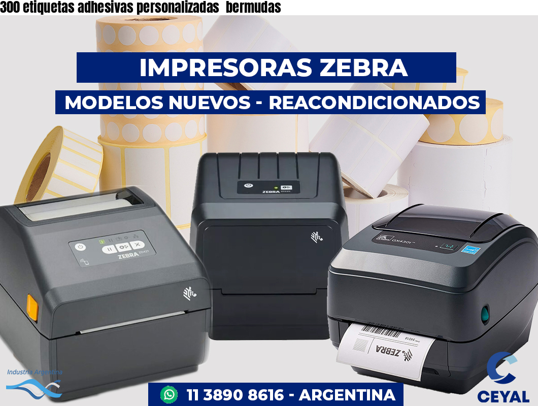 300 etiquetas adhesivas personalizadas  bermudas