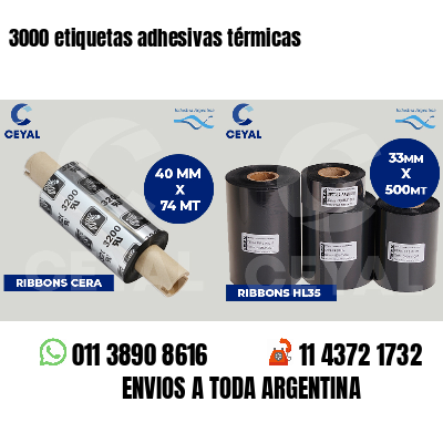 3000 etiquetas adhesivas térmicas
