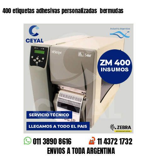 400 etiquetas adhesivas personalizadas  bermudas