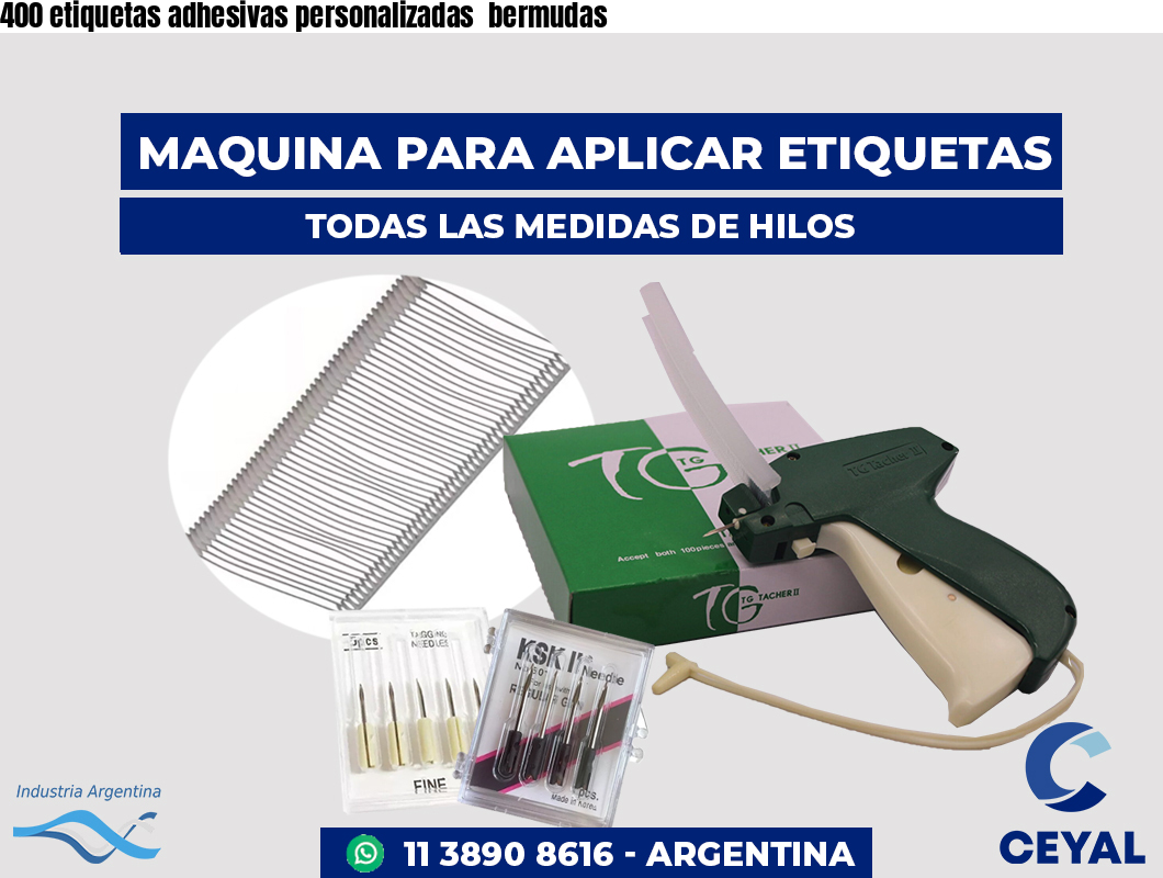400 etiquetas adhesivas personalizadas bermudas