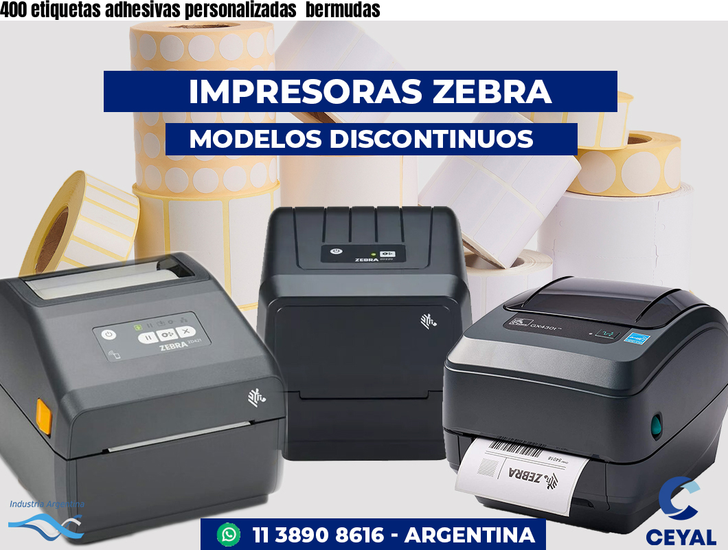 400 etiquetas adhesivas personalizadas bermudas
