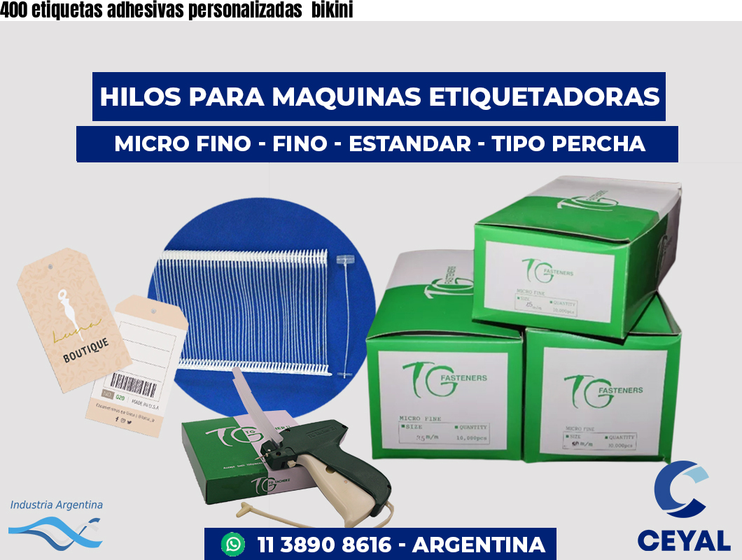 400 etiquetas adhesivas personalizadas bikini