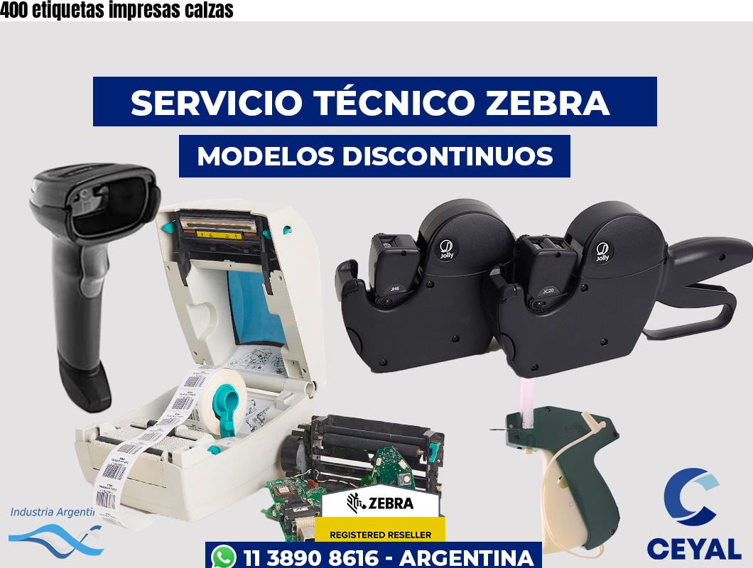 400 etiquetas impresas calzas