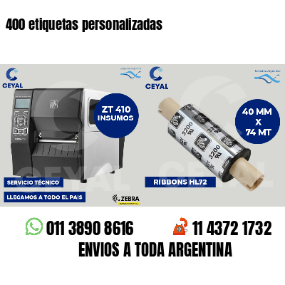 400 etiquetas personalizadas