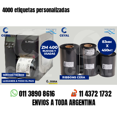 4000 etiquetas personalizadas