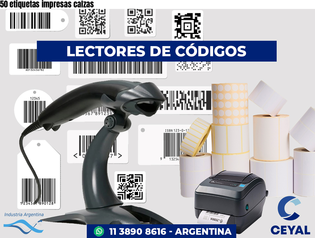 50 etiquetas impresas calzas