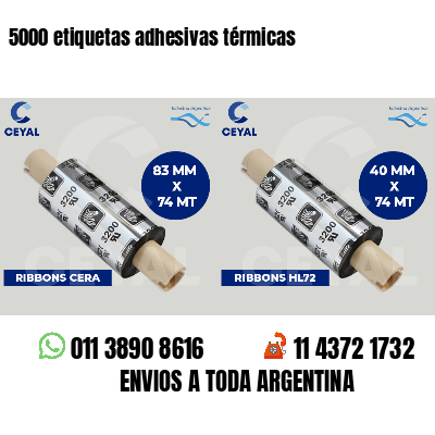 5000 etiquetas adhesivas térmicas
