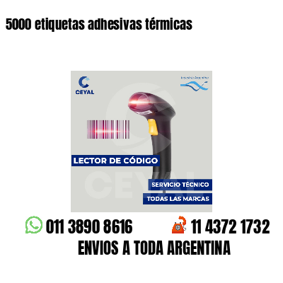5000 etiquetas adhesivas térmicas