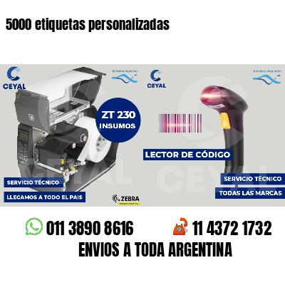 5000 etiquetas personalizadas