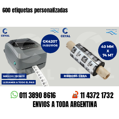 600 etiquetas personalizadas