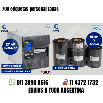 700 etiquetas personalizadas