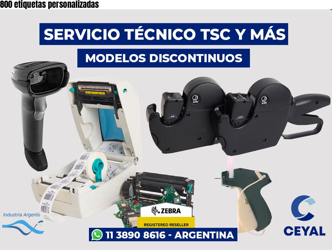 800 etiquetas personalizadas