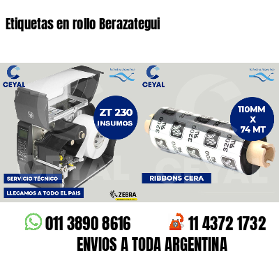 Etiquetas en rollo Berazategui