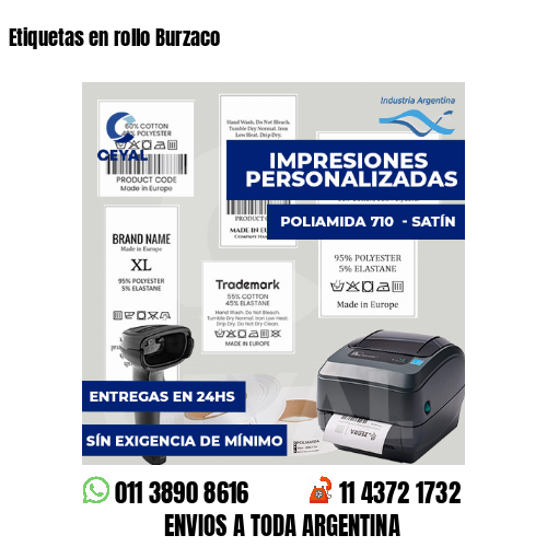 Etiquetas en rollo Burzaco