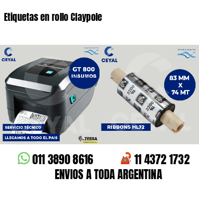 Etiquetas en rollo Claypole