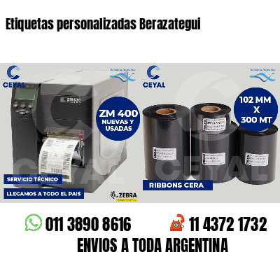 Etiquetas personalizadas Berazategui