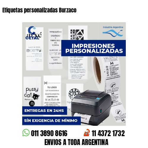 Etiquetas personalizadas Burzaco