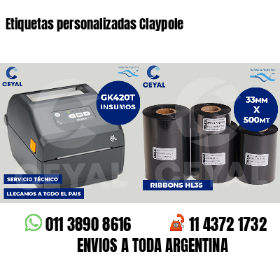Etiquetas personalizadas Claypole