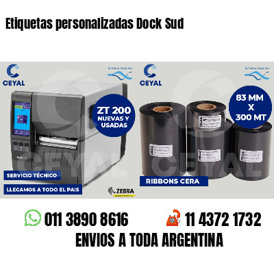 Etiquetas personalizadas Dock Sud