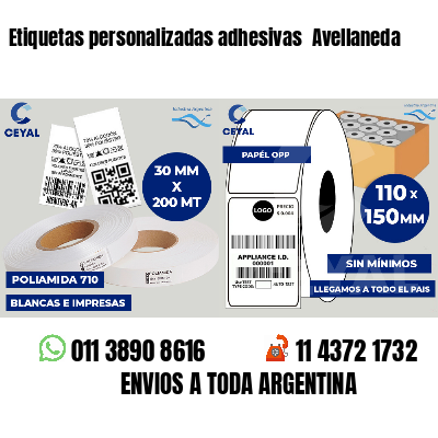 Etiquetas personalizadas adhesivas  Avellaneda