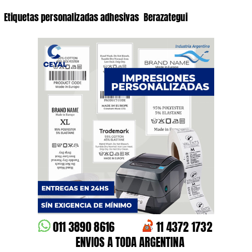 Etiquetas personalizadas adhesivas  Berazategui