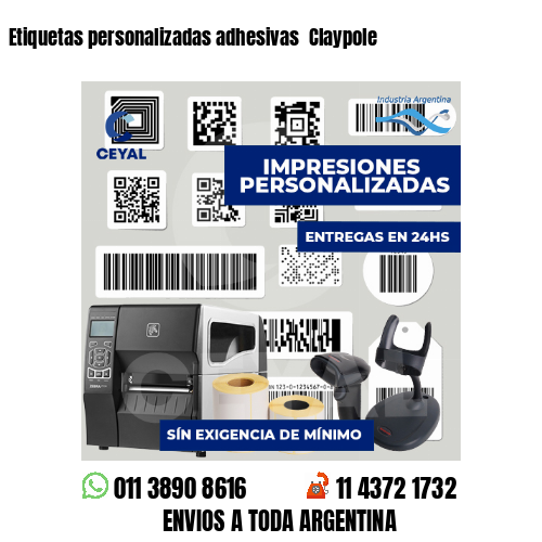 Etiquetas personalizadas adhesivas  Claypole