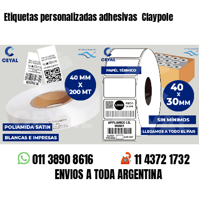 Etiquetas personalizadas adhesivas  Claypole