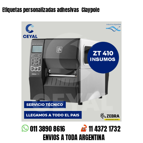 Etiquetas personalizadas adhesivas  Claypole