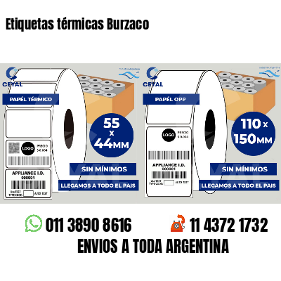 Etiquetas térmicas Burzaco