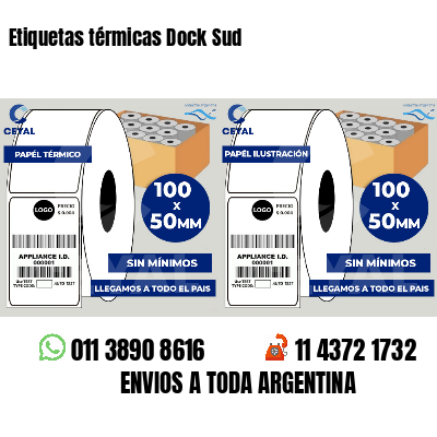 Etiquetas térmicas Dock Sud
