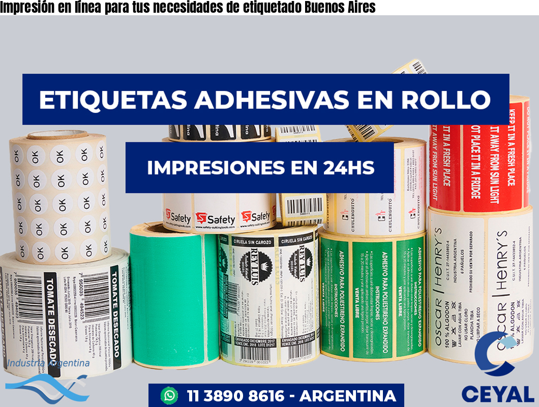 Impresión en línea para tus necesidades de etiquetado Buenos Aires