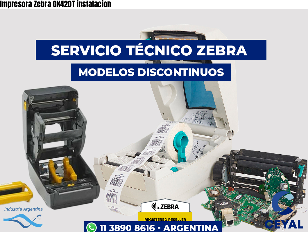Impresora Zebra GK420T instalacion