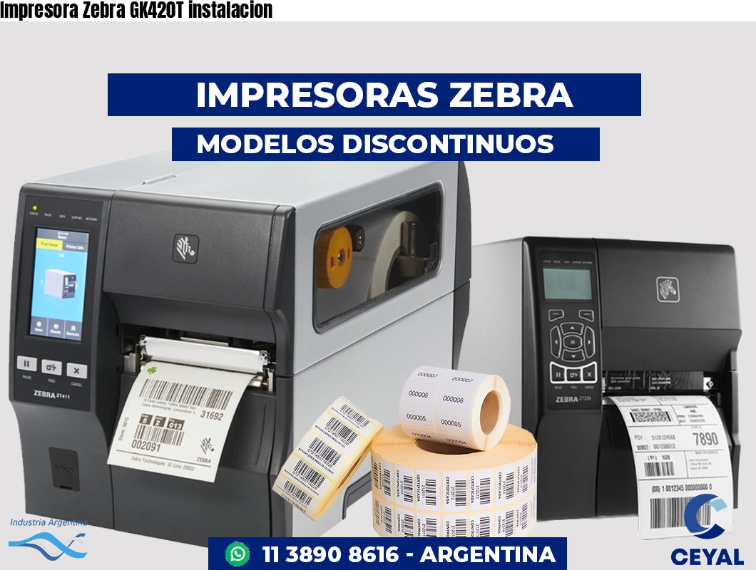 Impresora Zebra GK420T instalacion