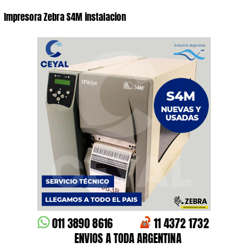 Impresora Zebra S4M instalacion
